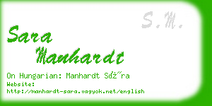 sara manhardt business card